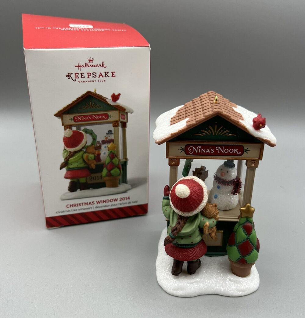 Hallmark Keepsake Ornament Christmas Window Nina's Nook #12 Club Exclusive 2014